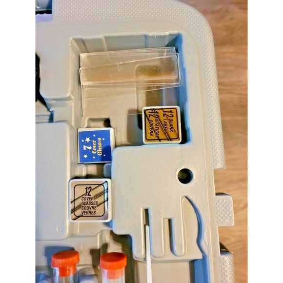 Microscope Set 300X 600X 1200X Science AmScope 25 Prepared Slides Case - Picture 5 of 12